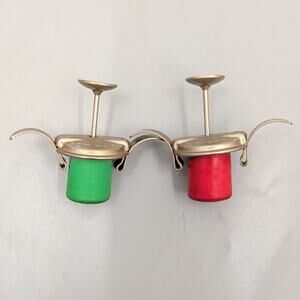 Vintage 1940's Ekco Bull Dog Stainless Steel and Rubber Bottle Stoppers Lot of 2